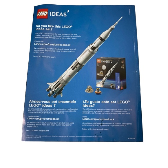 Lego Booklet Nasa Apollo Saturn V Building Instructions 92176 - Picture 2 of 7